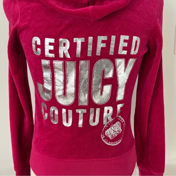 Juicy couture velvet zip up sweater - Picture 4 of 7